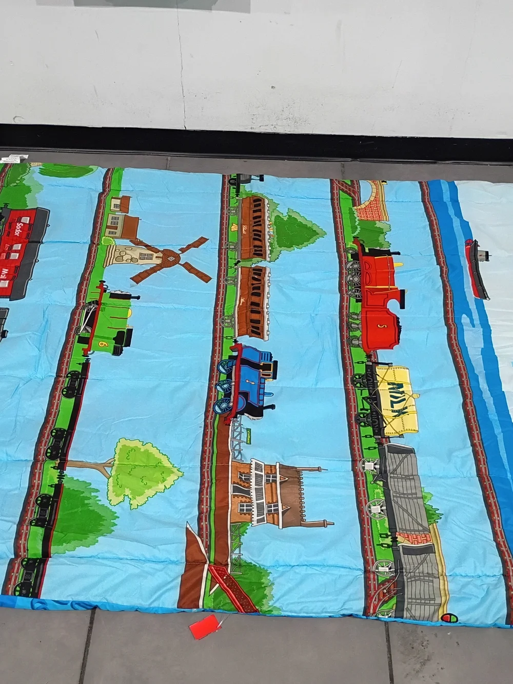 Thomas & Friends Blue, Green & Red Train Bedding Panel